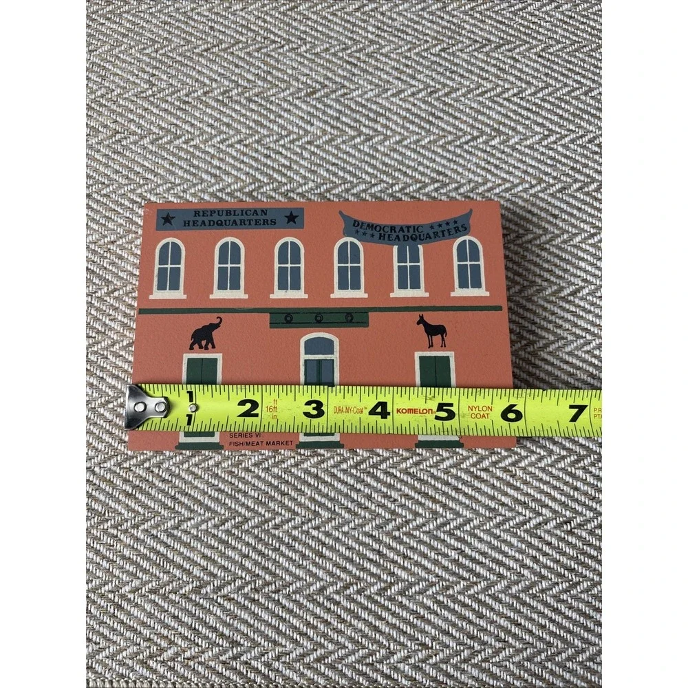 Cat's Meow Village Series VI Fish & Meat Market Republican Democrat HQ 1988 1992